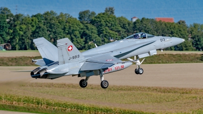Photo ID 259643 by Martin Thoeni - Powerplanes. Switzerland Air Force McDonnell Douglas F A 18C Hornet, J 5013
