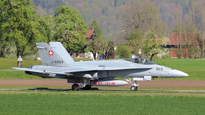 Photo ID 264022 by Ludwig Isch. Switzerland Air Force McDonnell Douglas F A 18C Hornet, J 5003