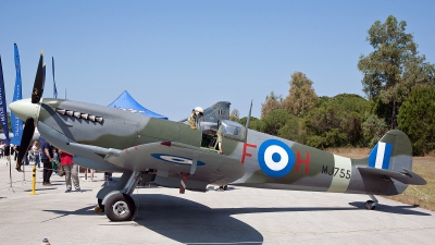 Photo ID 264201 by D. A. Geerts. Greece Air Force Supermarine 361 Spitfire LF IXc, MJ755