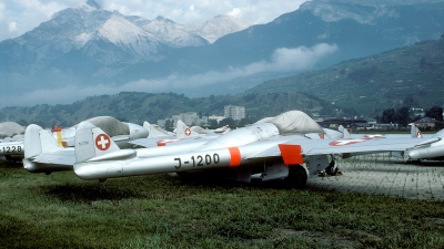 Photo ID 29914 by Joop de Groot. Switzerland Air Force De Havilland DH 100 Vampire FB 6, J 1200