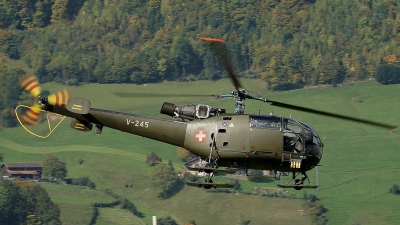 Photo ID 30075 by E de Wissel. Switzerland Air Force Aerospatiale SA 316B Alouette III, V 245