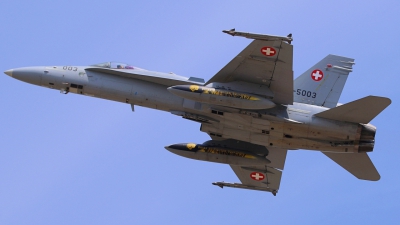 Photo ID 276728 by Stamatis Alipasalis. Switzerland Air Force McDonnell Douglas F A 18C Hornet, J 5003