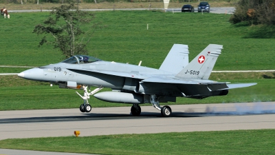 Photo ID 30585 by Joop de Groot. Switzerland Air Force McDonnell Douglas F A 18C Hornet, J 5019
