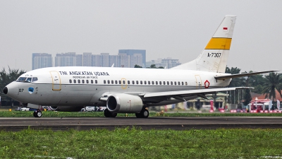 Photo ID 278484 by Eduardo Purba. Indonesia Air Force Boeing 737 5U3, A 7307