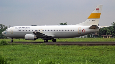 Photo ID 278539 by Eduardo Purba. Indonesia Air Force Boeing 737 4U3, A 7305