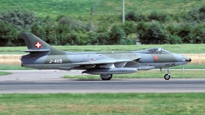 Photo ID 32385 by Joop de Groot. Switzerland Air Force Hawker Hunter F58A, J 4115