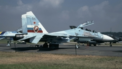 Photo ID 33541 by Tom Gibbons. Russia Air Force Sukhoi Su 30 Flanker, 54 BLUE