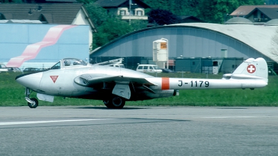 Photo ID 33689 by Joop de Groot. Switzerland Air Force De Havilland DH 100 Vampire FB 6, J 1179