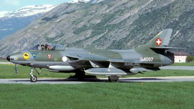 Photo ID 38093 by Joop de Groot. Switzerland Air Force Hawker Hunter F58, J 4007