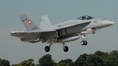 Photo ID 38758 by Klemens Hoevel. Switzerland Air Force McDonnell Douglas F A 18C Hornet, J 5017