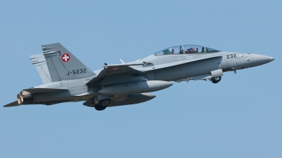 Photo ID 43905 by Lieuwe Hofstra. Switzerland Air Force McDonnell Douglas F A 18D Hornet, J 5232