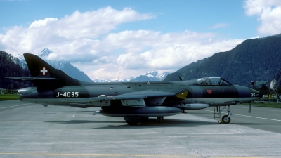 Photo ID 43929 by Joop de Groot. Switzerland Air Force Hawker Hunter F58, J 4035