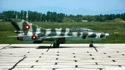 Photo ID 44270 by Alexander Mladenov. Bulgaria Air Force Mikoyan Gurevich MiG 21UM, 21