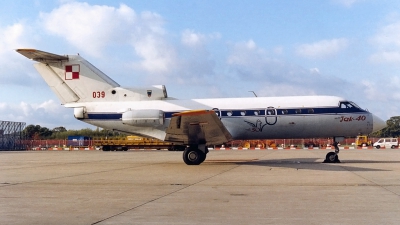 Photo ID 45968 by Mike Hopwood. Poland Air Force Yakovlev Yak 40, 039