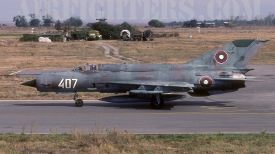 Photo ID 5812 by Chris Lofting. Bulgaria Air Force Mikoyan Gurevich MiG 21bis SAU, 407