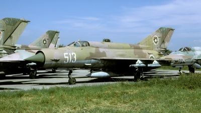 Photo ID 48101 by Joop de Groot. Bulgaria Air Force Mikoyan Gurevich MiG 21bis, 513