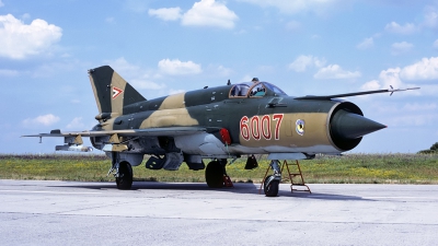 Photo ID 52582 by Carl Brent. Hungary Air Force Mikoyan Gurevich MiG 21bis SAU, 6007