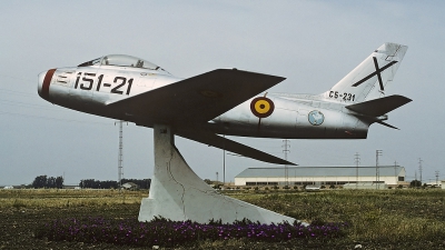 Photo ID 53099 by Carl Brent. Spain Air Force North American F 86F Sabre, C 5 231