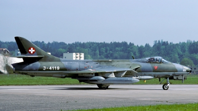 Photo ID 53342 by Joop de Groot. Switzerland Air Force Hawker Hunter F58A, J 4119