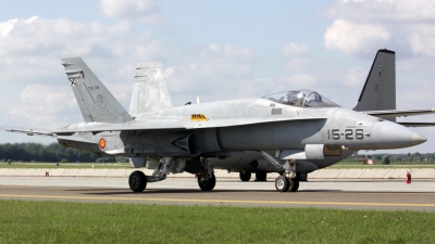 Photo ID 55386 by Gyula Rácz. Spain Air Force McDonnell Douglas C 15 Hornet EF 18A, C 15 39