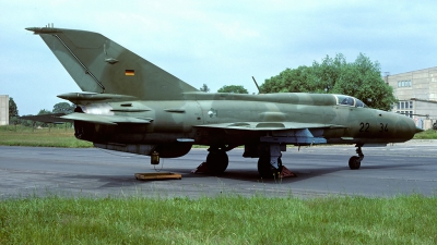 Photo ID 55979 by Carl Brent. Germany Air Force Mikoyan Gurevich MiG 21SPS, 22 34