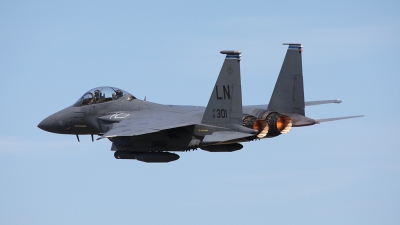 Photo ID 56418 by Barry Swann. USA Air Force McDonnell Douglas F 15E Strike Eagle, 91 0301
