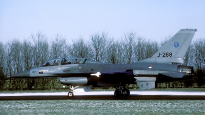 Photo ID 57508 by Joop de Groot. Netherlands Air Force General Dynamics F 16B Fighting Falcon, J 268