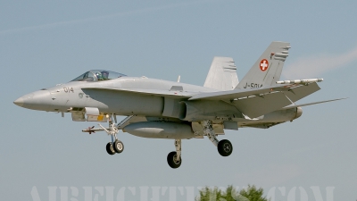 Photo ID 7471 by Rainer Mueller. Switzerland Air Force McDonnell Douglas F A 18C Hornet, J 5014