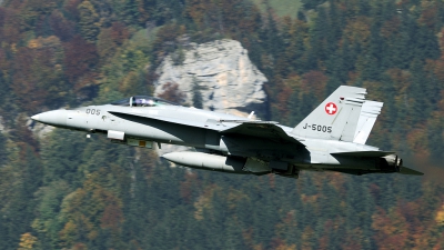 Photo ID 60133 by Joop de Groot. Switzerland Air Force McDonnell Douglas F A 18C Hornet, J 5005