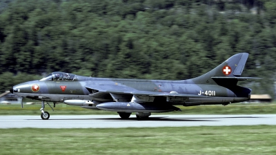 Photo ID 62091 by Joop de Groot. Switzerland Air Force Hawker Hunter F58, J 4011