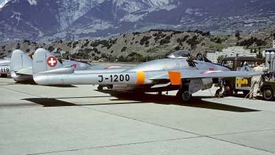 Photo ID 63527 by Carl Brent. Switzerland Air Force De Havilland DH 100 Vampire FB 6, J 1200