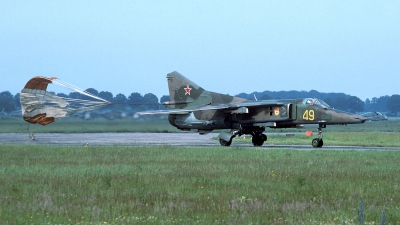 Photo ID 63652 by Carl Brent. Russia Air Force Mikoyan Gurevich MiG 27D Flogger J, 49 YELLOW