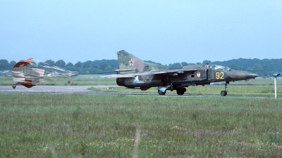 Photo ID 63654 by Carl Brent. Russia Air Force Mikoyan Gurevich MiG 23UB, 92 YELLOW