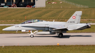 Photo ID 66232 by PAUL CALLAGHAN. Switzerland Air Force McDonnell Douglas F A 18D Hornet, J 5235