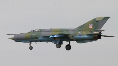 Photo ID 8349 by Chris Lofting. Croatia Air Force Mikoyan Gurevich MiG 21bisD, 110
