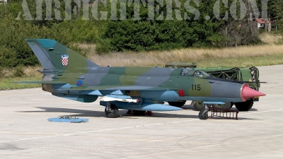 Photo ID 8350 by Chris Lofting. Croatia Air Force Mikoyan Gurevich MiG 21bisD, 115