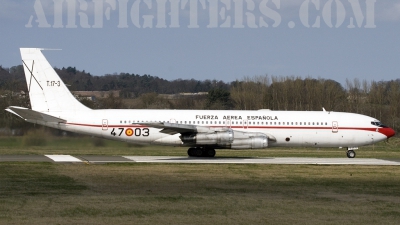 Photo ID 8402 by Alastair T. Gardiner. Spain Air Force Boeing 707 368C, T 17 3