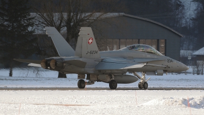 Photo ID 69582 by Martin Thoeni - Powerplanes. Switzerland Air Force McDonnell Douglas F A 18D Hornet, J 5234