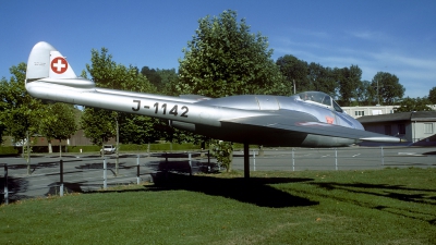 Photo ID 69588 by Joop de Groot. Switzerland Air Force De Havilland DH 100 Vampire FB 6, J 1142