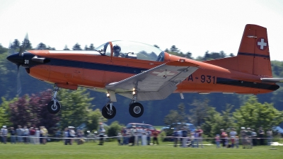 Photo ID 74097 by Martin Thoeni - Powerplanes. Switzerland Air Force Pilatus PC 7 Turbo Trainer, A 931