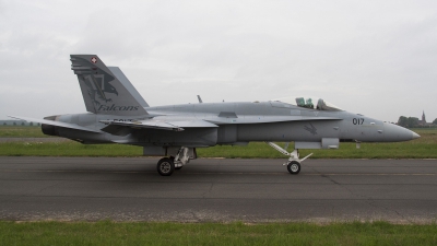 Photo ID 76195 by Niels Roman / VORTEX-images. Switzerland Air Force McDonnell Douglas F A 18C Hornet, J 5017