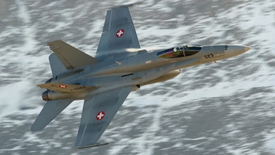 Photo ID 9752 by Scott Rathbone. Switzerland Air Force McDonnell Douglas F A 18C Hornet, J 5023