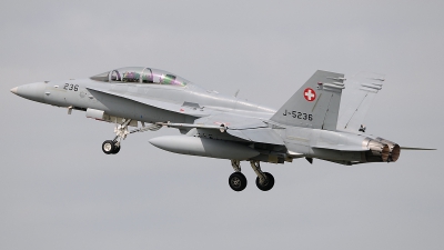 Photo ID 77958 by Stephan Franke - Fighter-Wings. Switzerland Air Force McDonnell Douglas F A 18D Hornet, J 5236