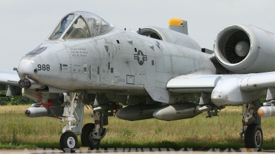 Photo ID 9880 by Ramon Berk. USA Air Force Fairchild A 10A Thunderbolt II, 81 0988