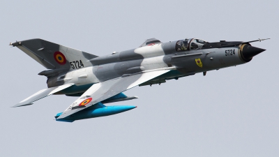 Photo ID 78848 by Anton Balakchiev. Romania Air Force Mikoyan Gurevich MiG 21MF 75 Lancer C, 5724