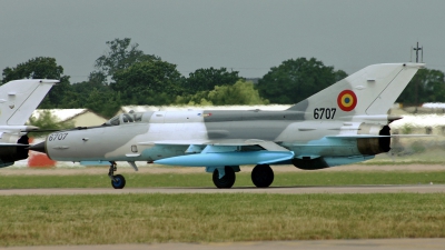 Photo ID 79305 by PAUL CALLAGHAN. Romania Air Force Mikoyan Gurevich MiG 21MF 75 Lancer C, 6707