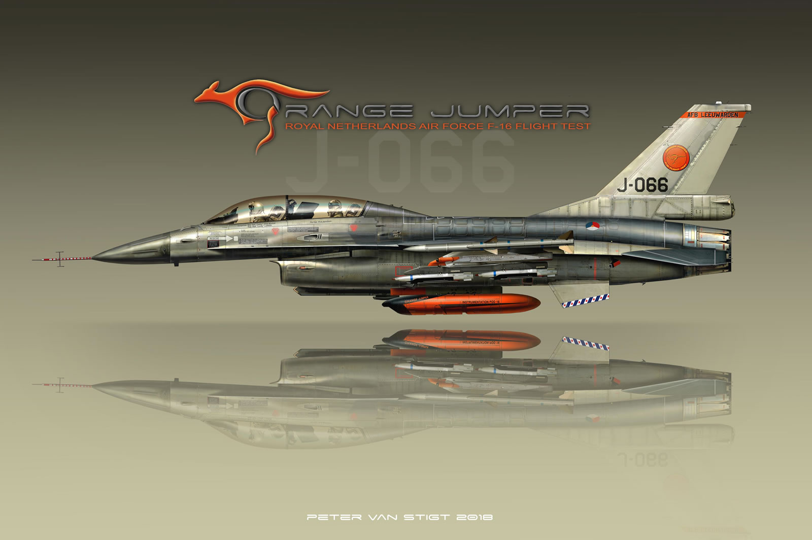 Orange Jumper J-066 F-16 Profile