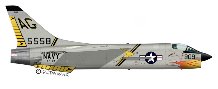 USN F-8C, VF-84, USS Independence