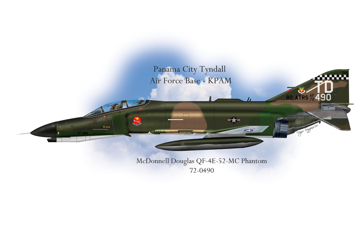 USAF QF-4E-52-MC Phantom II Profile