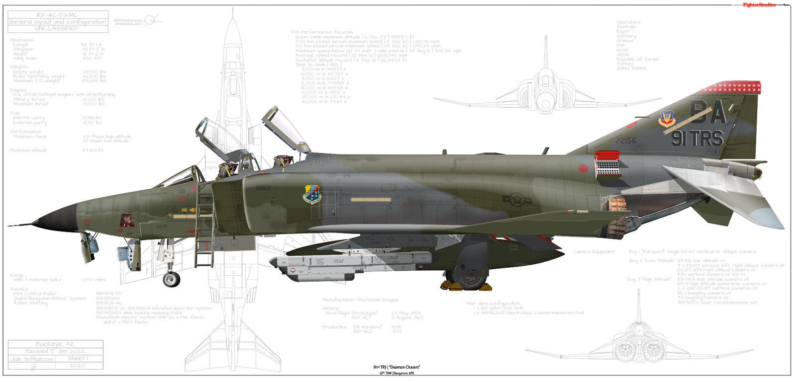 USAF RF-4C Phantom II Profile